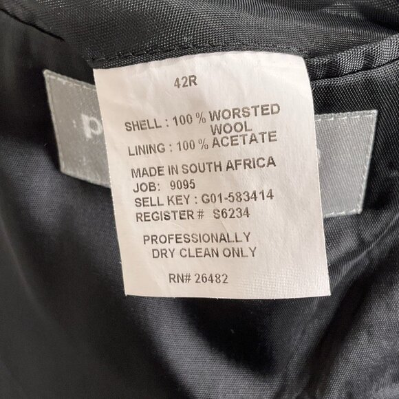 Pierre Cardin‎ Suit Men 42R 34Wx29L Gray Blue Stripe Wool South Africa Classic - Picture 8 of 16